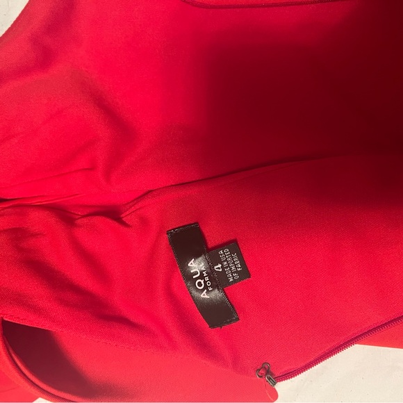 AQUA One-Shoulder Ruffle Formal Gown - Picture 11 of 11